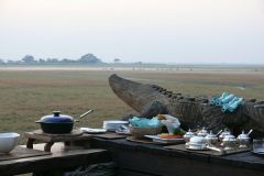 Der Tag erwacht, Shumba Camp - Busanga Plains - Kafue Nationalpark - Zambia