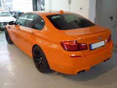 BMW M5
Sonderfarbe Feuer Orange II

Versiegelung Zaino Z2  3 Lagen (mit ZFX)

Frontscheibenversiegelung
Nanolex Glasversiegelung Ultra