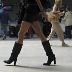 Mit eiligen Schritten