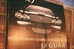Jaguar XJ-Werbung am Newski Prospekt, Januar 2008