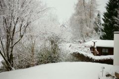 Eine weitere Winterstimmung beim Blick aus unserem Haus