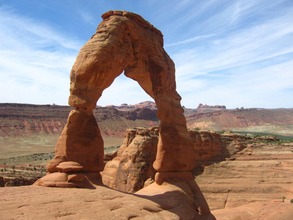 Der Delicate Arch im Arches Nationalpark. Er ist anscheinend das meist fotografierteste Objekt der Welt.
