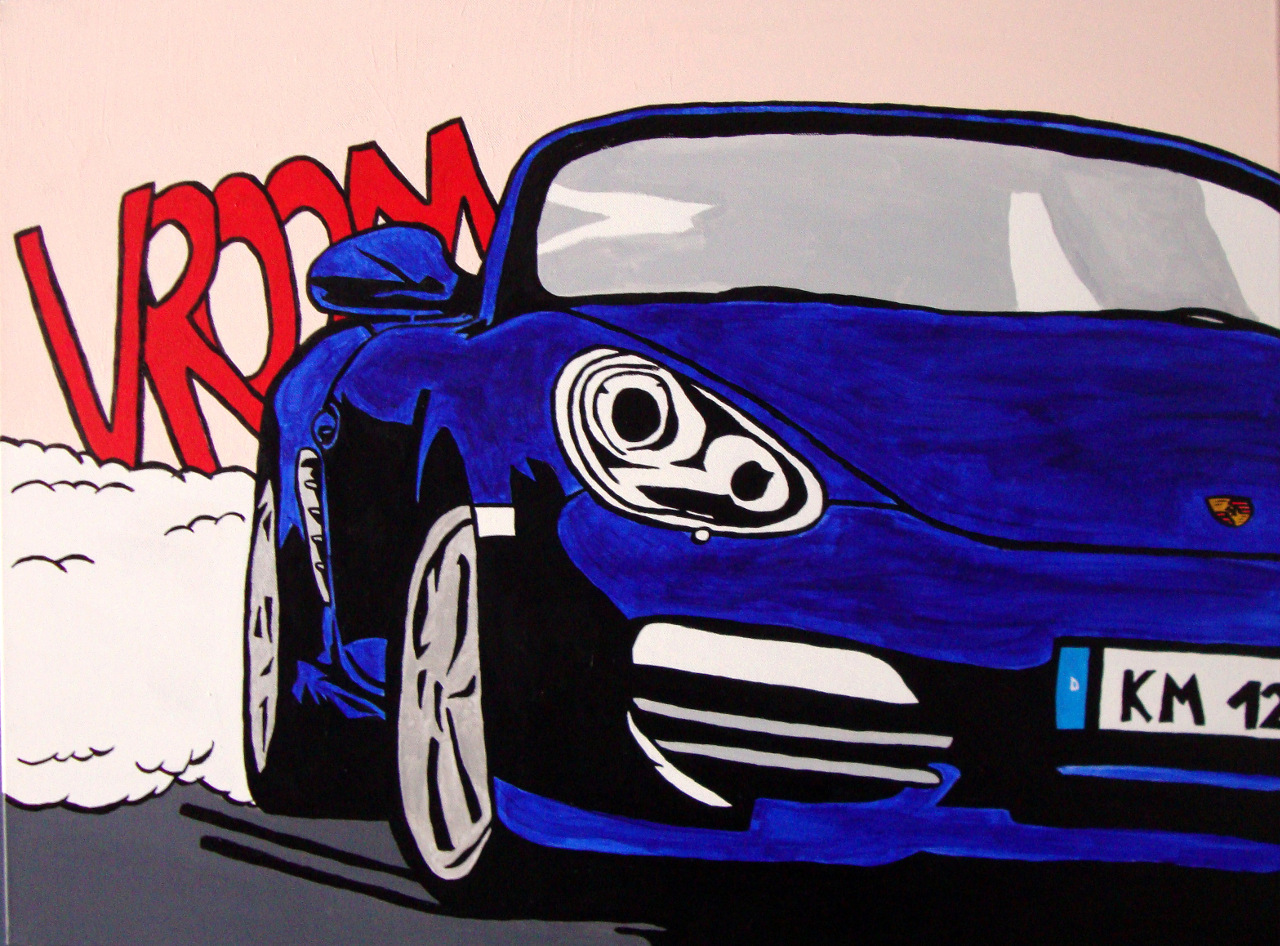 Porsche Boxster - Pop Art - Acryl auf Leinwand (70cm x 50cm)
