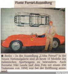 Zeitungsausschnitt Eröffnung Lauda