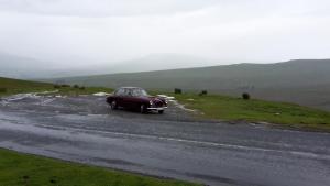 Bristol 405 in rain on the Yorkshire Moors