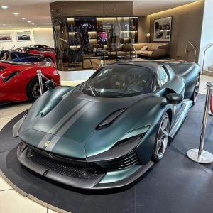 Ferrari SP3 painted in matte green.jpg