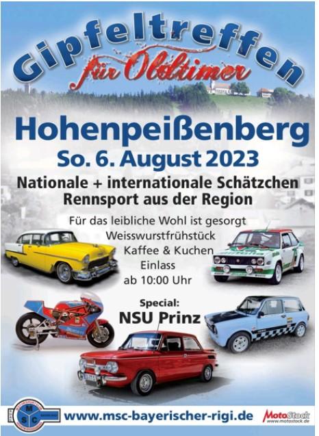 Gipfeltreffen für Oldtimer auf dem Bayerischen Rigi